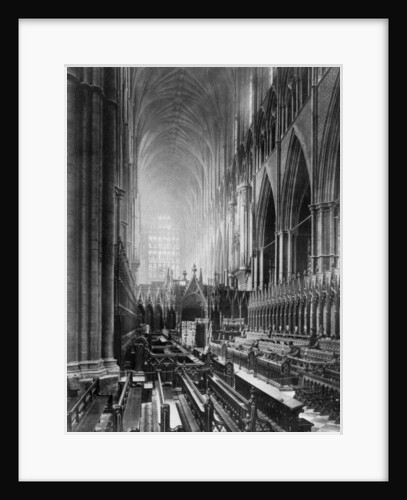 Interior of Westminster Abbey, London by WF Mansell