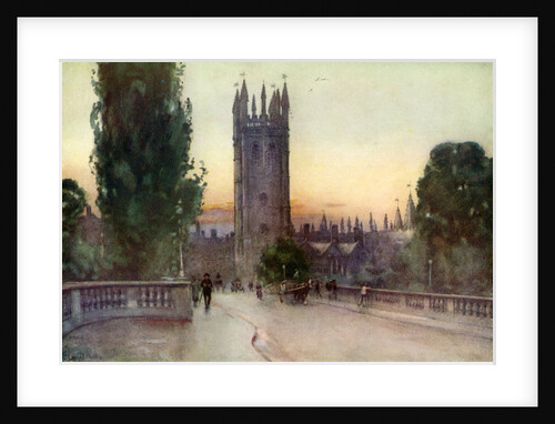 Magdalen bell tower, Oxford, Oxfordshire by George F Nicholls