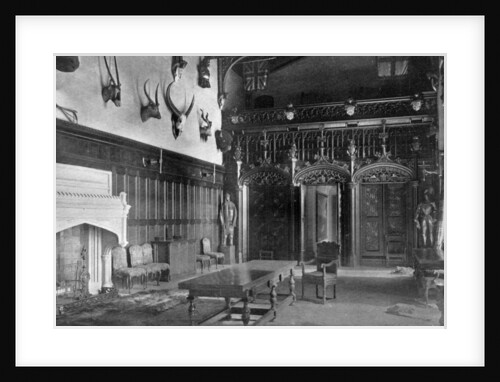 Dining hall, Newstead Abbey, Nottinghamshire by Valentine & Sons