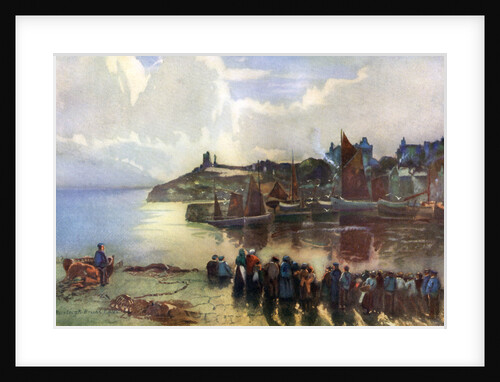 Tenby Castle and harbour, Pembrokeshire, Wales by Louis Burleigh Bruhl