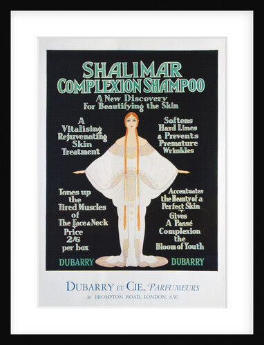 Advertisement for Shalimar complexion shampoo by Dubarry by Anonymous