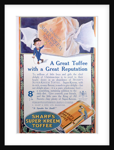 Advert for Sharp's Super-Kreem Toffee by Anonymous