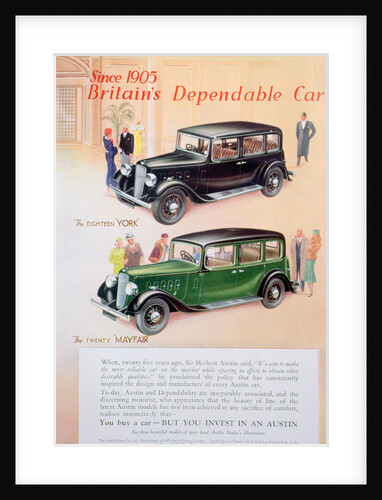 Austin car advert by Anonymous