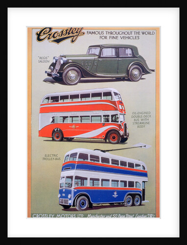 Crossley Motors advert by Anonymous