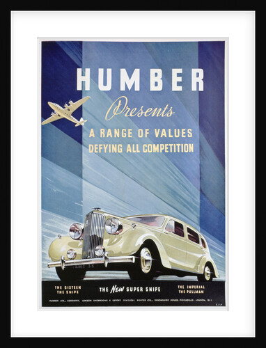 Advert for Humber motor cars by Anonymous