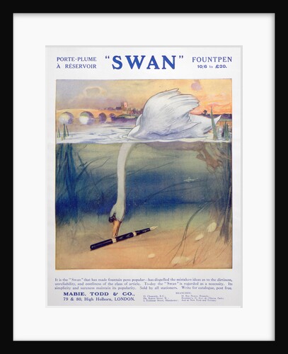 Advert for Swan fountain pens by Anonymous