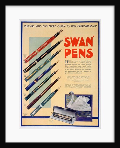 Advert for Swan pens by Anonymous