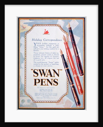 Advert for Swan pens by Anonymous