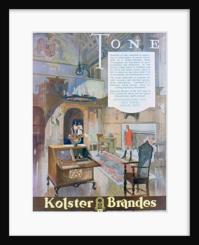 Advert for Kolster Brandes radio gramophones by Anonymous