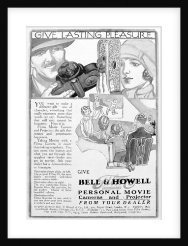 Advert for Bell & Howell personal movie cameras and projectors by Anonymous