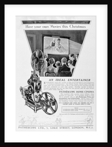 Advert for the Pathescope Home Cinema by Anonymous