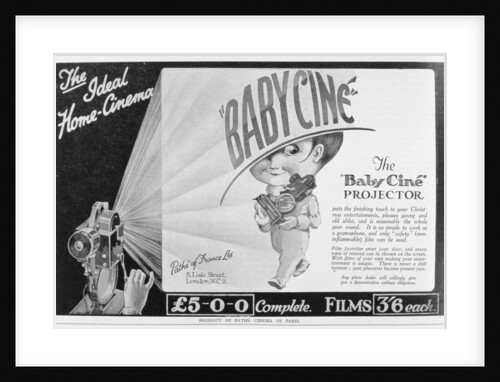 Advert for the Pathe 'Babycine' film projector by Anonymous