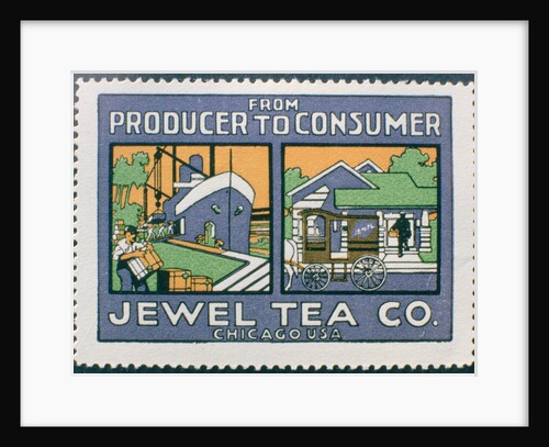 Label advertising the Jewel Tea Co of Chicago by Anonymous