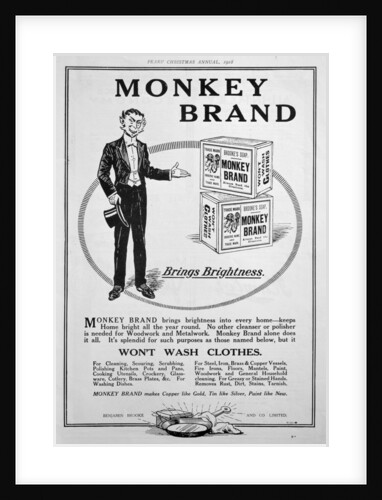 Advert for Brooke's Monkey Brand soap by Anonymous