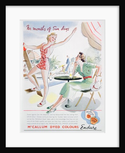 Advert for McCallum dyed colours by Anonymous