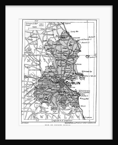Map of County Dublin, Ireland by Anonymous