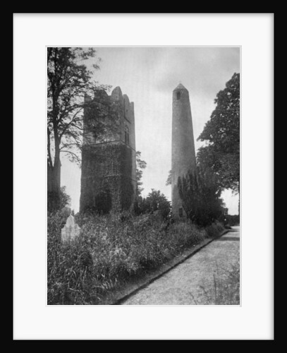 The Round Tower of Swords, Dublin, Ireland, from the east by Valentine & Sons