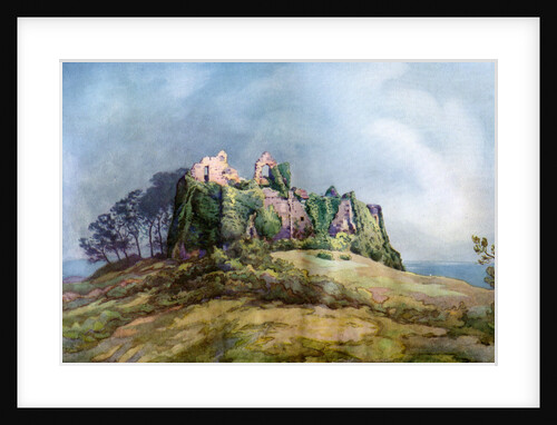 Oystermouth Castle, near Swansea, Wales by FC Varley