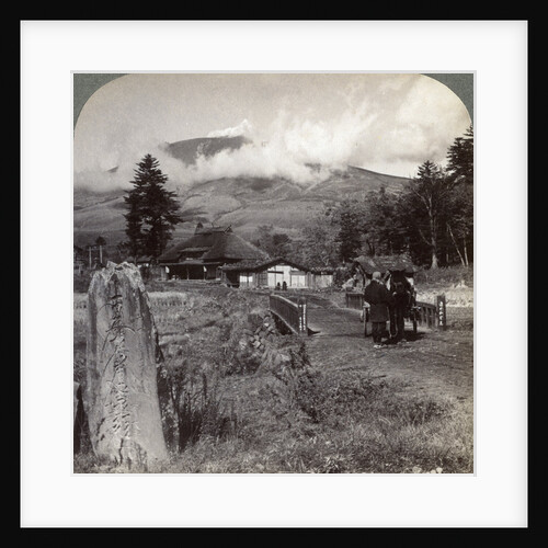 Mount Asama (Asamayama), Japan's largest active volcano, northwest from Katsukake by Underwood & Underwood