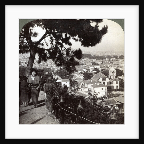 Looking south-east from the pine crowned heights of Suwa-yama over Kobe, Japan by Underwood & Underwood
