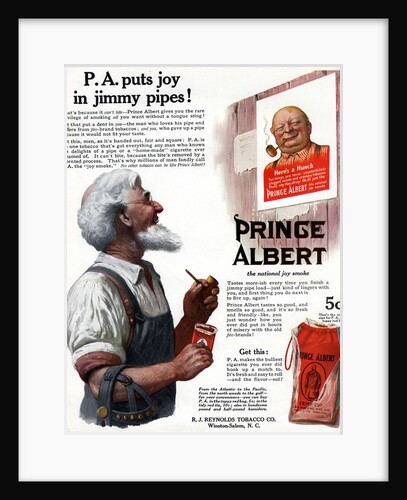 Advert for Prince Albert pipe tobacco by Anonymous