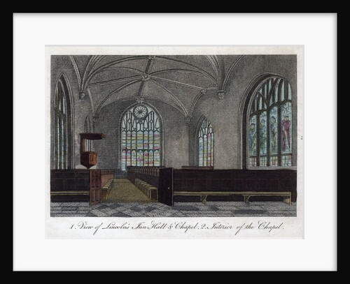 Interior of Lincoln's Inn Chapel, London by Pals