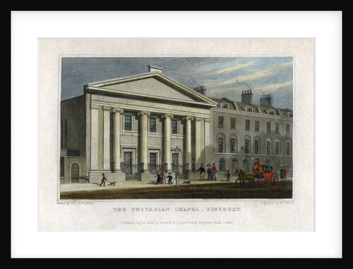 The Unitarian Chapel, Finsbury, London by Frederick James Havell