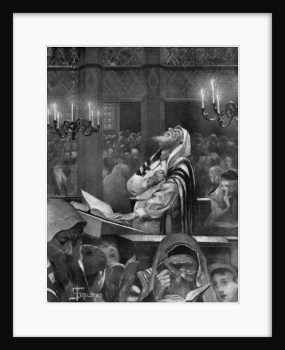 Scene at a synagogue, the great day of atonement, 6th October 1897 by Isaac Snowman