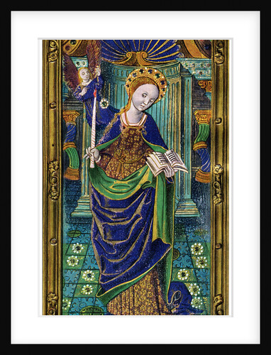 Shutter of a triptych, champlevé enamel on copper by Anonymous