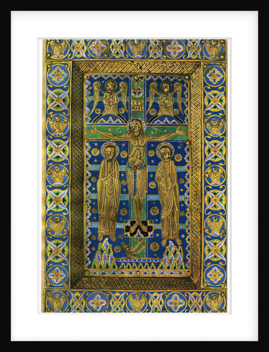 Plaque binding (plaque de reliure), champlevé enamel on copper by Anonymous