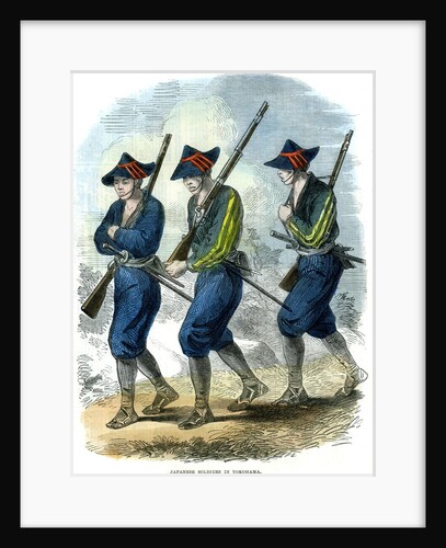 Japanese soldiers in Yokohama, Japan by Anonymous