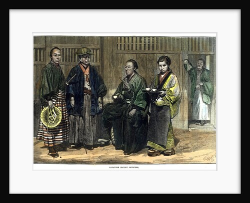 Japanese escort officers by Anonymous