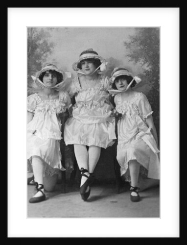 Three young women, photographed in Gales Studios by Anonymous