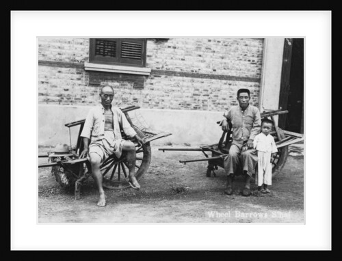 Men with wheelbarrows, Vietnam(?) by Anonymous