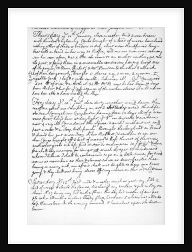 A page from the journal of John Newton by Anonymous