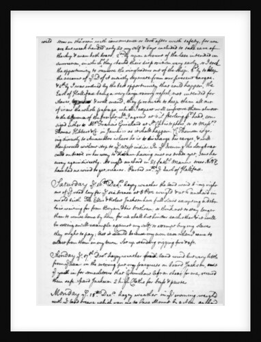 A page from the journal of John Newton by Anonymous