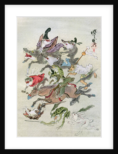 Hunting animals by Kawanabe Kyôsai