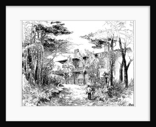 The log house 'Idaho', near Ringwood, Hampshire by Edward William Charlton