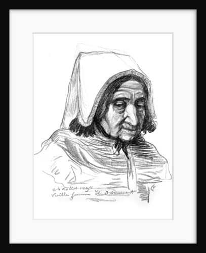 Study of an old woman's head by Charles Cottet
