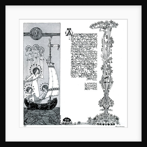 An illustration for Wynken, Blynken and Nod by Jessie Marion King