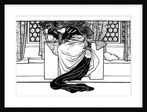 A woman sleeping in a chair by Eleanor Fortescue-Brickdale