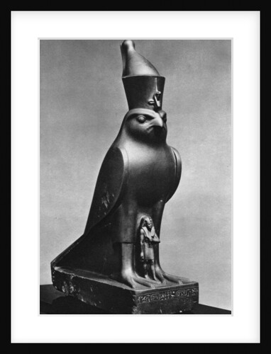 A Horus falcon with King Nectanebo I (380 BC-362 BC), c370 BC by Anonymous