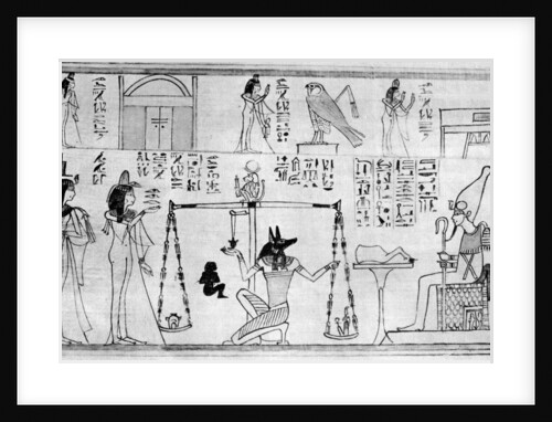 'Judgement of the Dead', from the Temple of Deir-el-Bahari, Egypt, c1025 BC by Anonymous