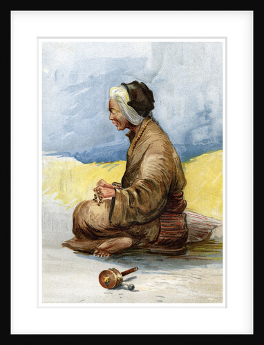 A Tibetan fortune teller by Anonymous