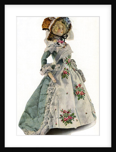 A small-scale dress design mannequin by Anonymous