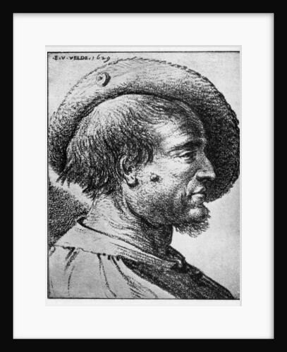 Study of a male head by Esaias van de Velde