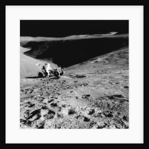 Astronaut David Scott (b1932) on the slope of Hadley Delta during Apollo 15 by NASA