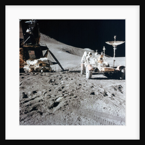 James Irwin (1930-1991) with the Lunar Roving Vehicle during Apollo 15 by NASA