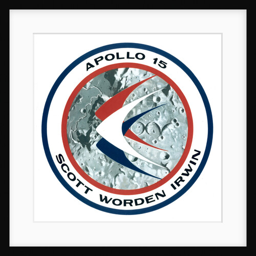 The Apollo 15 lunar mission insignia by NASA