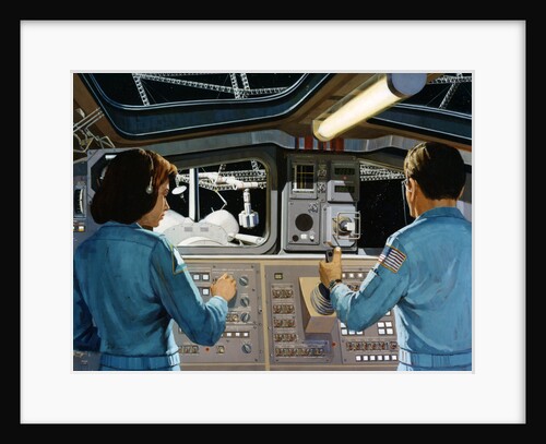 Inside a futuristic space station by NASA